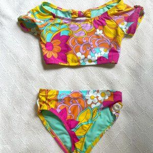 NEW - Girls size 6 - Boutique two-piece surfer bathing suit